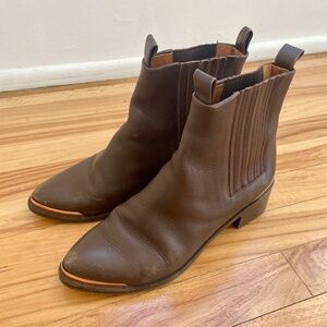 Vintage Leather Chelsea Boots w/Rose Gold -Veronique Branquinho- fits (9.5 US)
